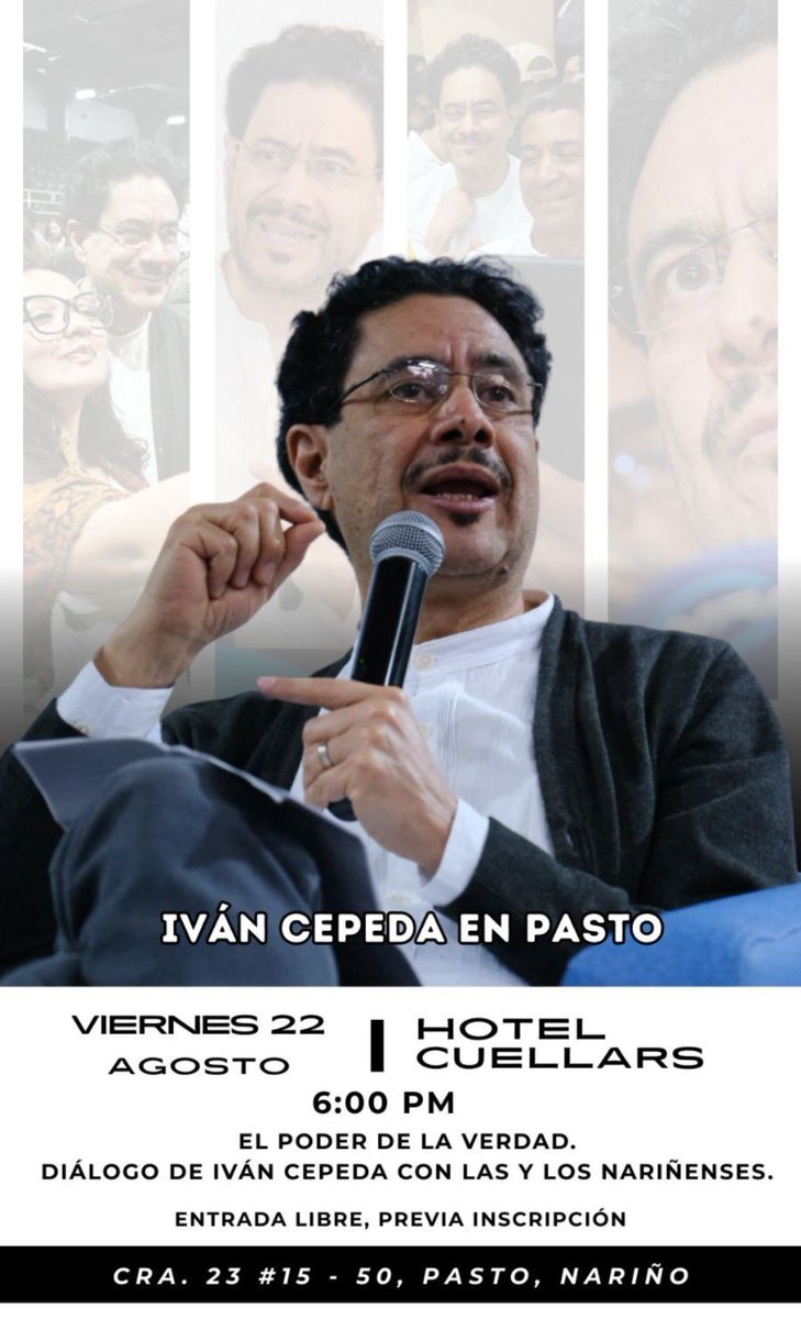 IvanCepedaCast's tweet photo. TRANSMISIÓN DEL ACTO EN PASTO, NARIÑO, EN EL QUE HABLARÉ ANTE EL PACTO HISTÓRICO Y LOS MOVIMIENTOS SOCIALES 

Invito a seguir la transmisión en directo desde las 6:15 pm de hoy: 

https://t.co/9jOEkp44nR