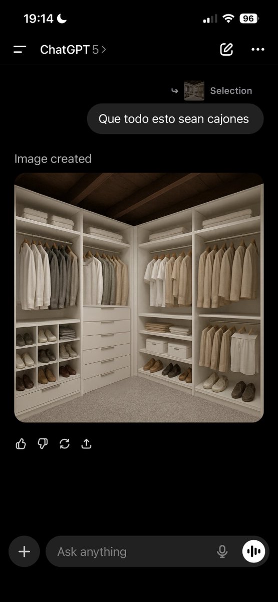 Poder prototipar y hacer render tan rápidos es de otro mundo. Estoy armando las guías de corte para el vestidor, creo que va a ser algo así.