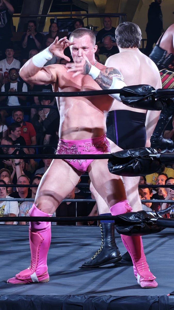 DrgnMstrAdam's tweet image. Here&apos;s Kyle Fletcher being a goofy little dude at #RevPro