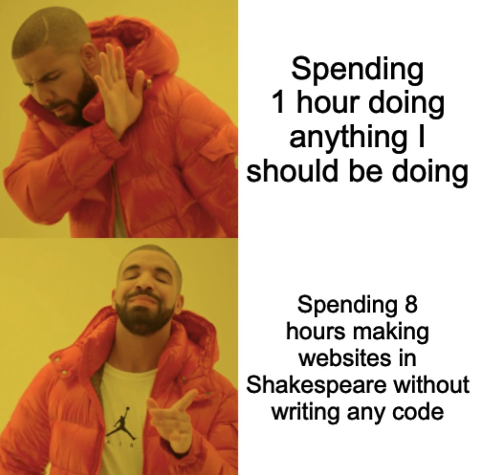 Building apps without coding can be addictive! And it will get even better when Shakespeare Act II arrives soon... 👀
