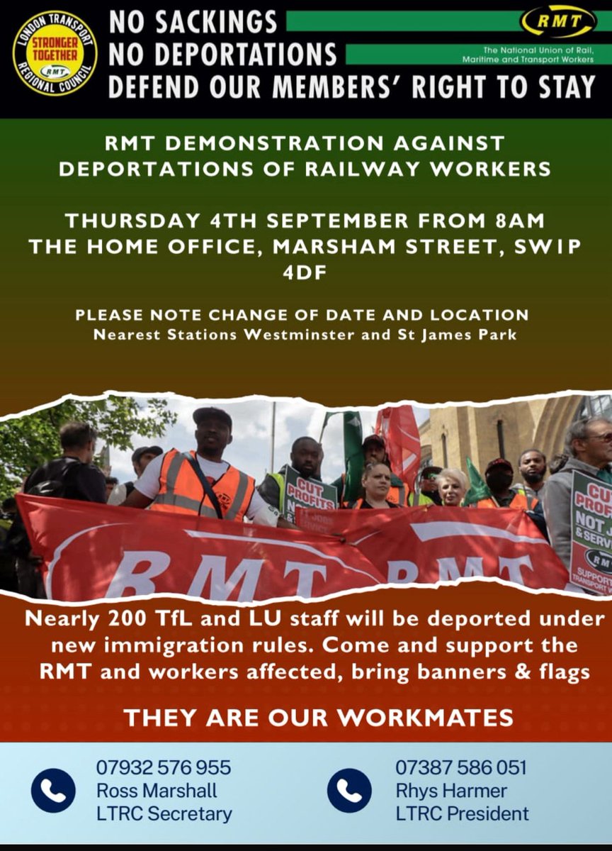 RMT Bakerloo branch tweet media