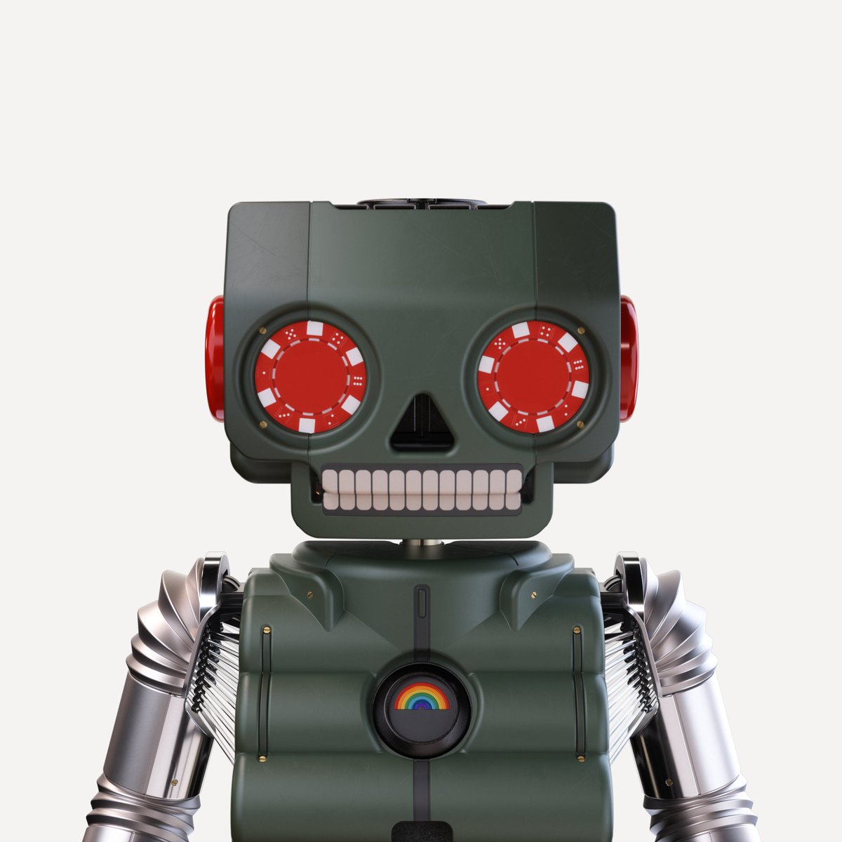 *bzzzt [!]

*happy Friday and ETH ATH [!] here's ATMS #40 [,] matching Skeletron &amp; Puffer with Lucky Red eyes 🔴 [.]