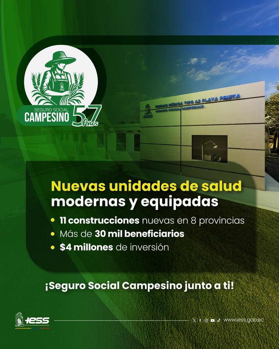 Hospital General San Francisco (@hgsf_iess) on Twitter photo #IESSCampesino97años | Más de 11 nuevas construcciones son parte del <a href="/IESS_SSC/">Seguro Social Campesino del IESS.</a> #IESSCampesino97años | Más de 11 nuevas construcciones son parte del <a href="/IESS_SSC/">Seguro Social Campesino del IESS.</a>