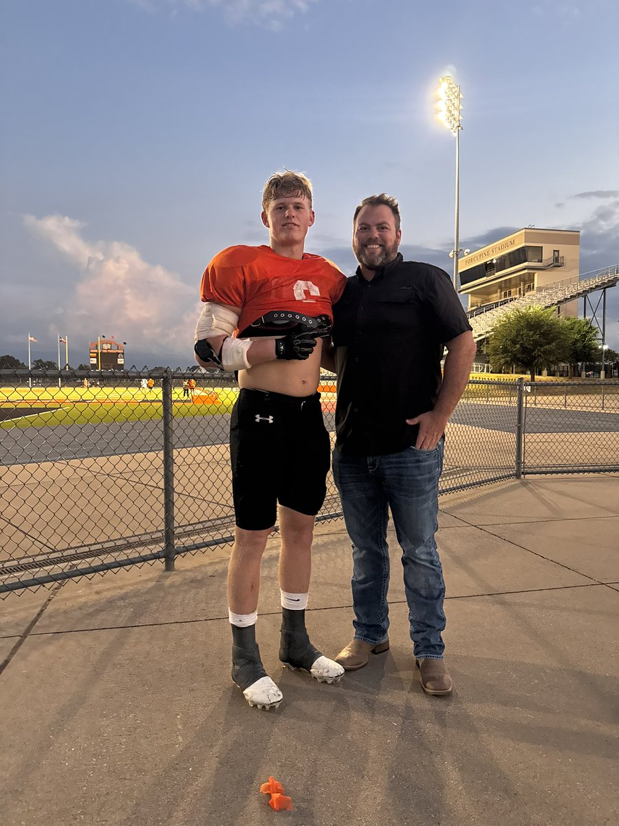 Got the chance to watch one of our guys go to work last night in his scrimmage. 🔥 Love seeing the growth and all the hard work pay off. Season’s around the corner, big things coming! Coaches, keep his name on your radar. 👀 
<a href="/Rome_Ewell/">Rome</a> <a href="/PineFootball/">Springtown Football</a> <a href="/KennethDuesman/">Kenneth Duesman</a>