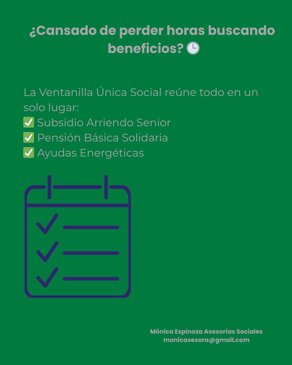 Mon_es_ma's tweet photo. #VentanillaUnicaSocial #BeneficiosEstatales #AdultoMayorChile #TramitesFaciles #Chile #AsesoríaSocial #DerechosSociales #GobiernoChile https://t.co/zipzqiAKJj