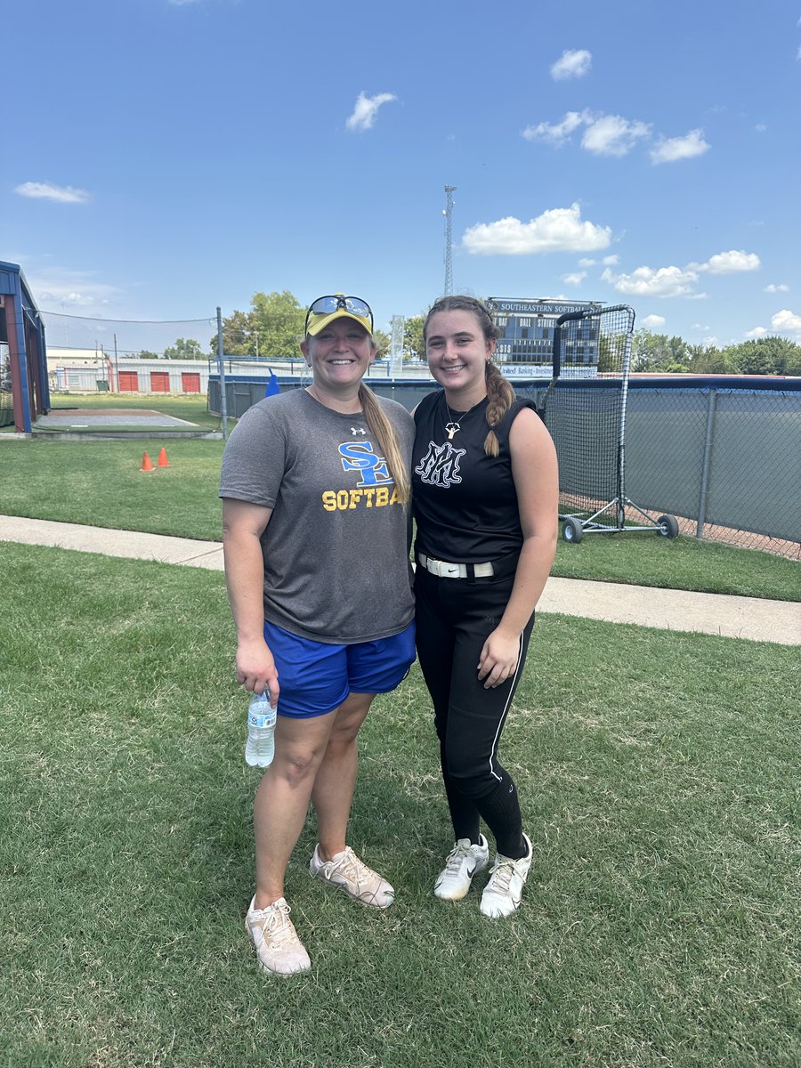 HannahAzuelo22's tweet photo. Had a great experience at the Southeastern Oklahoma State prospect camp! Thanks Coach @Mackenzie_Sher and Coach @maddisonpaige_3 for the opportunity. @SavageStormSB 🥎 https://t.co/H0pSAfD5vE