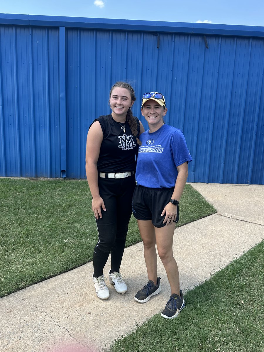 HannahAzuelo22's tweet photo. Had a great experience at the Southeastern Oklahoma State prospect camp! Thanks Coach @Mackenzie_Sher and Coach @maddisonpaige_3 for the opportunity. @SavageStormSB 🥎 https://t.co/H0pSAfD5vE