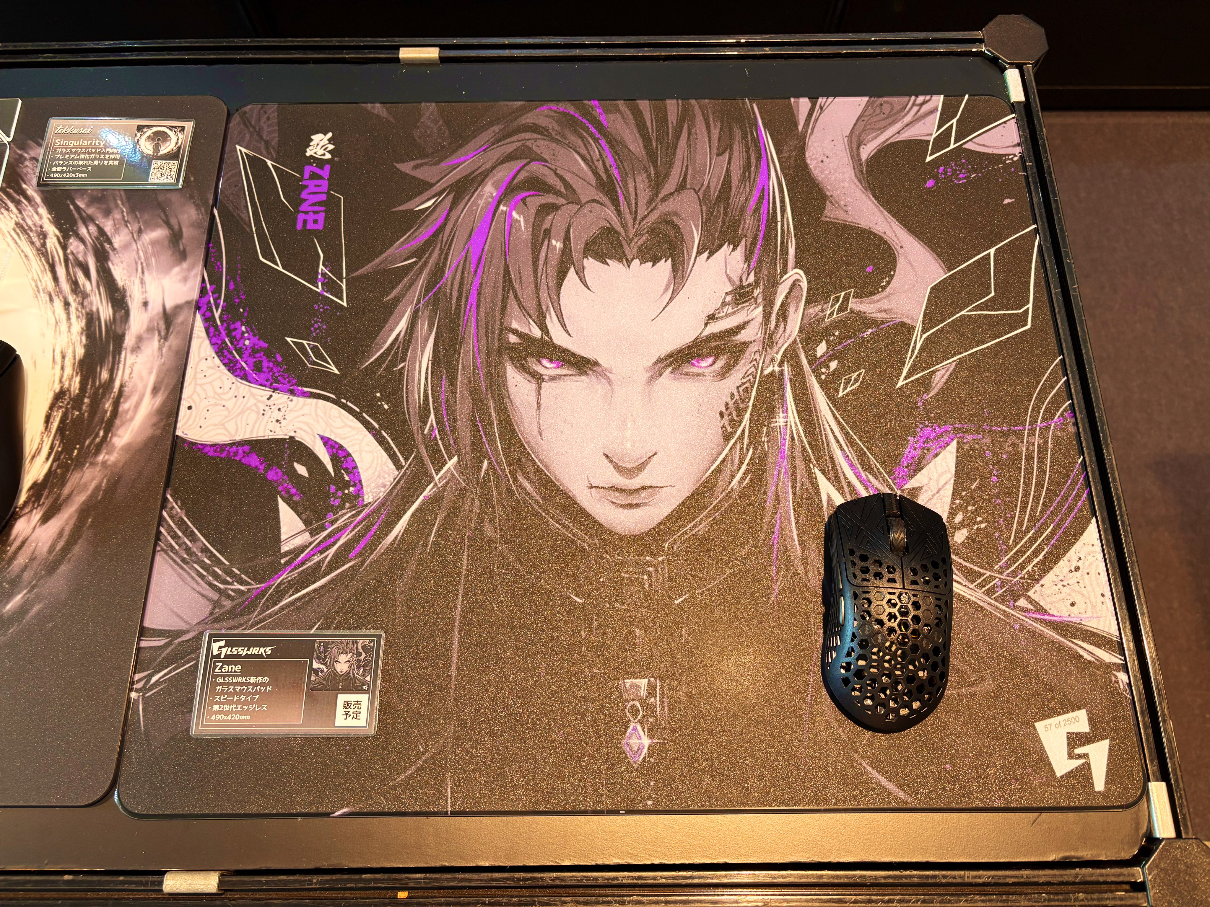 美品 GLSSWRKS Kazemi ガラスマウスパッド GLSSWRKS(グラスワークス) Kazemi プレミアムガラスマウスパッド