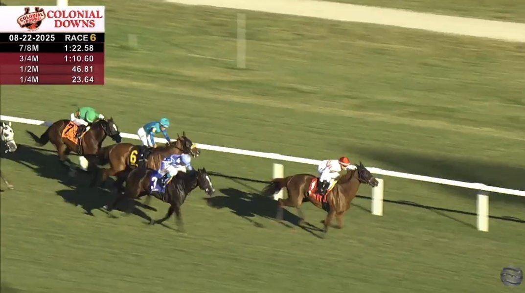 osafweboficial's tweet photo. En su debut en 🇺🇸, NANABUSH🇦🇷 obtuvo un neto triunfo en un allowance optional claiming (bolsa de USD 74.000) que se acaba de correr a lo largo de una milla en el césped de COLONIAL DOWNS. La montó HORACIO KARAMANOS🇦🇷 y la entrena IGNACIO CORREAS🇦🇷 https://t.co/i9SHAidZEg #Cabal…