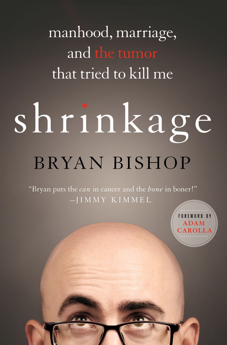 Yesterday, I got the chance to interview one of the favorite voices in my head. Bryan "Bald Bryan"Bishop, New York Times Best-Selling author of "shrinkage: manhood, marriage and the tumor that tried to kill me"
Everyone should read this book. 
 apple.co/41MQ42A