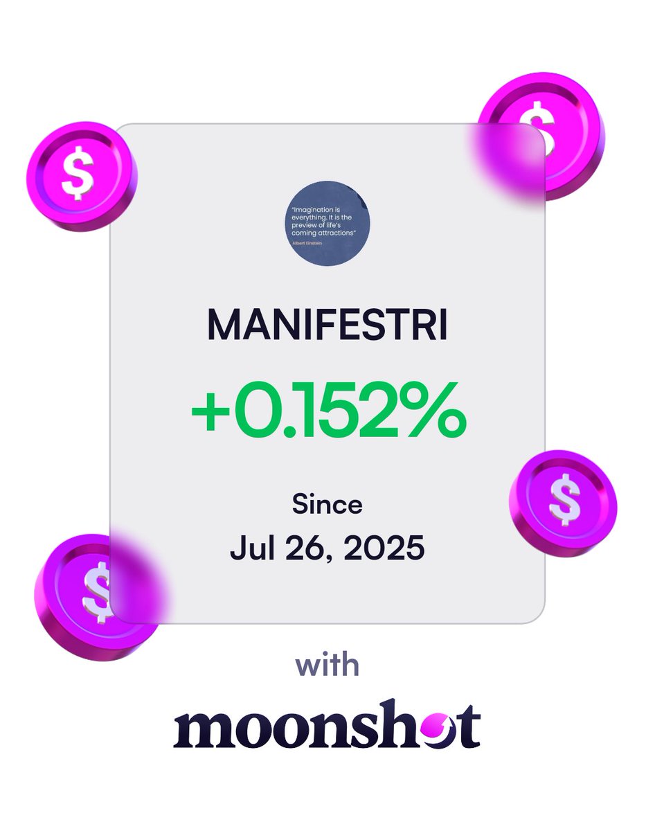I'm up 0.152% on Moonshot: moonshot.com/CPFWKafNfevp5S…
