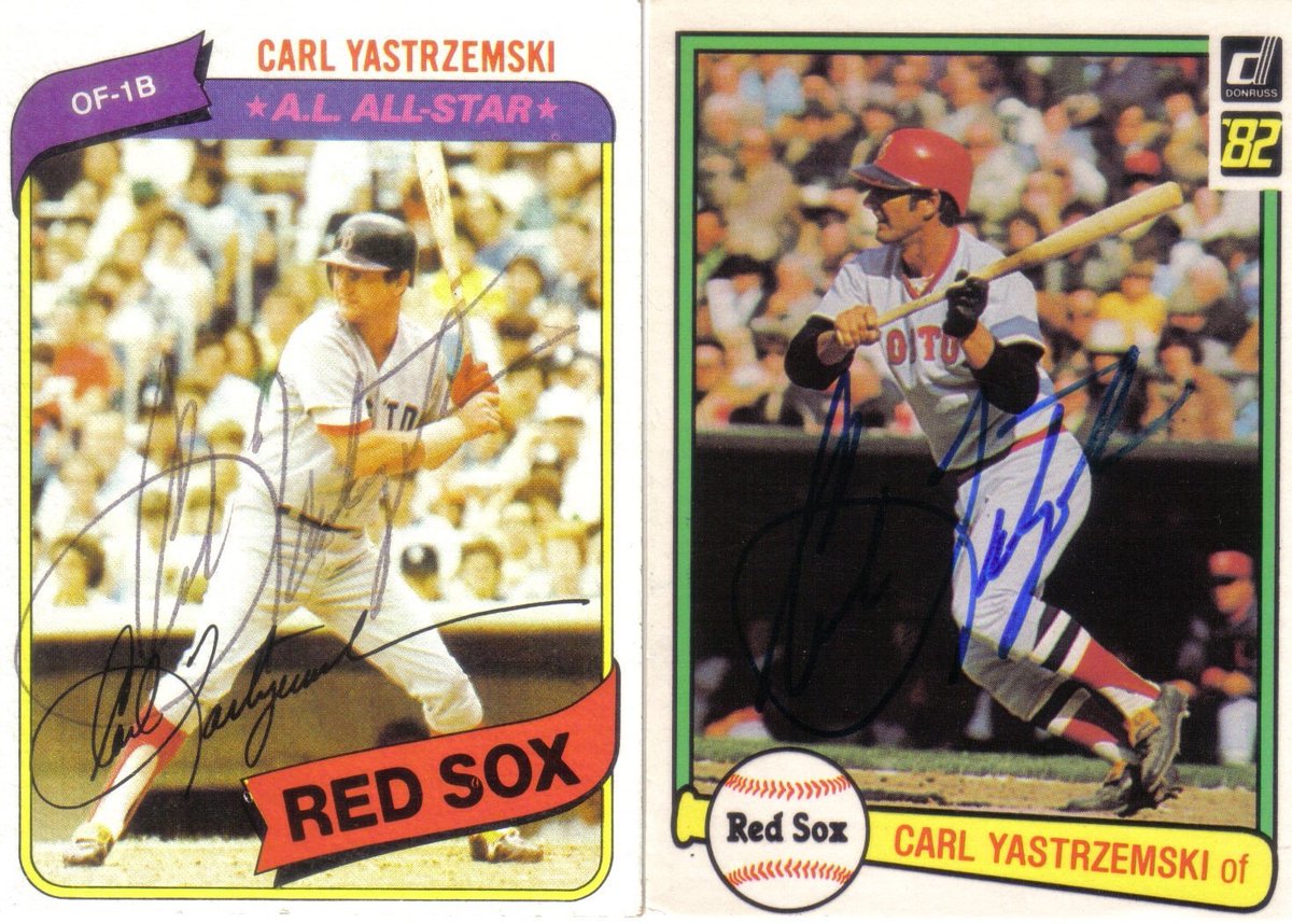 Happy Birthday, Carl Yastrzemski!🥳 In one of my previous articles I shared pictures &amp; stories from my father who got to meet Yaz several times when the #RedSox legend was a spokesman for Kahn’s-Hillshire Farm in the early 1980s tubbsbaseballblog.blogspot.com/2018/07/my-fat…