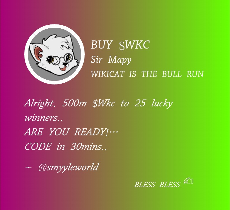 <a href="/smyyleworld/">Smyle</a> <a href="/wikicatcoin/">Wiki Cat</a> <a href="/DrewsMartOffic1/">WIKICAT {PARODY}</a> <a href="/WikicatStalwart/">Kwame Stalwart ◻️💰</a>