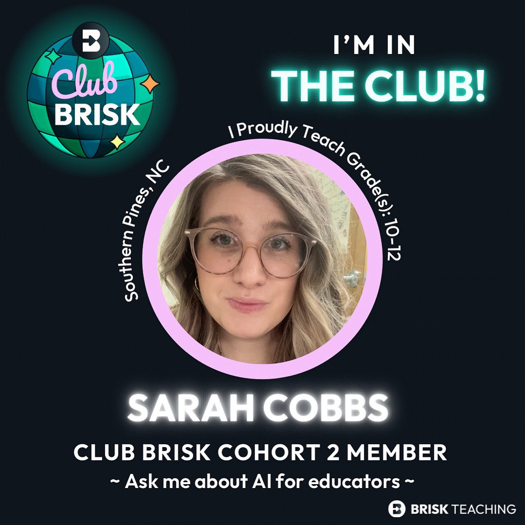 Just got invited to Club Brisk Cohort 2! <a href="/briskteaching/">Brisk Teaching</a>, you could say I’m ready to dance the night away! #ClubBrisk