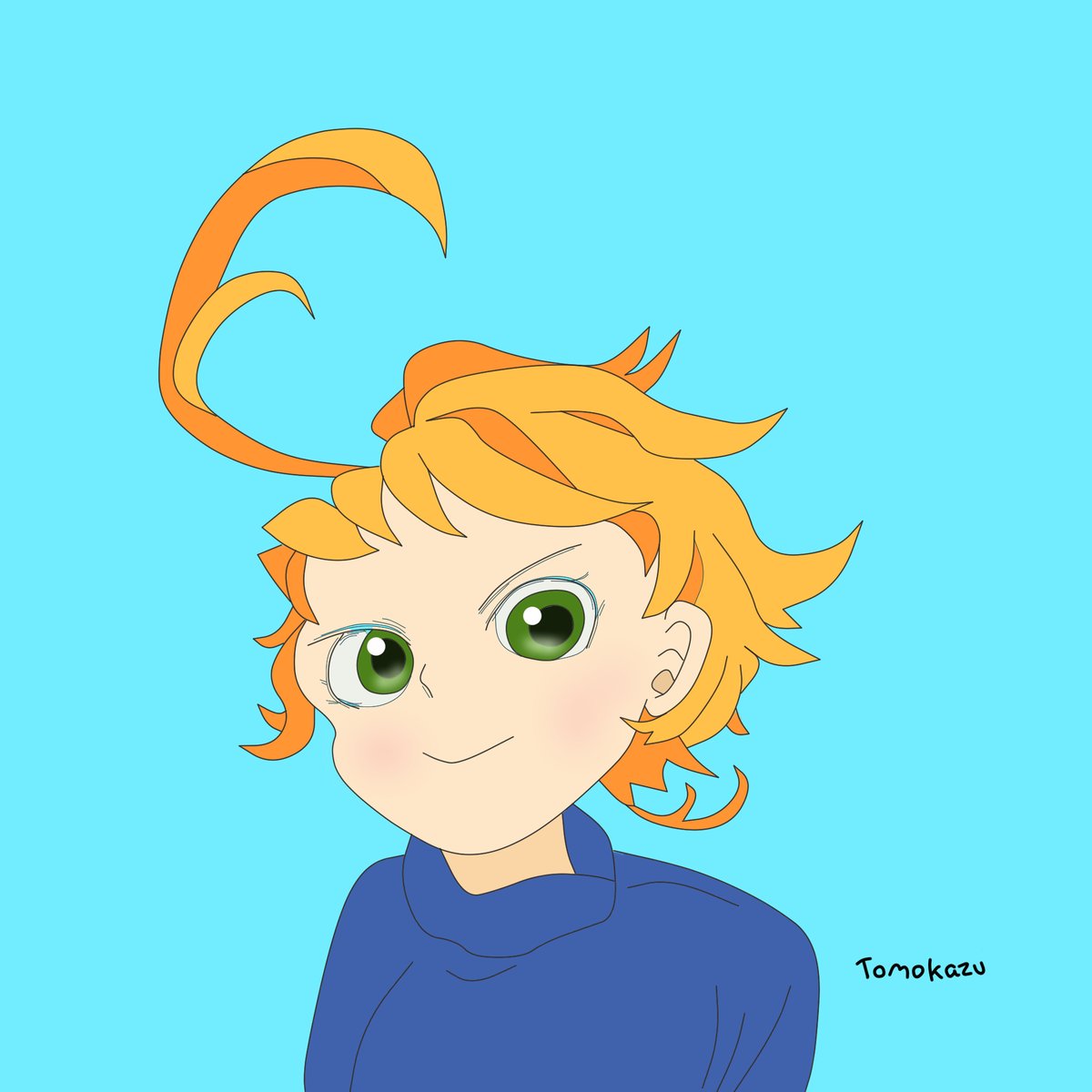 出水ぽすかさんのポストを見て、
今日は約束のネバーランドのエマの誕生日だと知る😊
だいぶ前に描いたイラストでお祝い🎉
おめでとう🎂
また漫画読もうかな！

#約束のネバーランド
