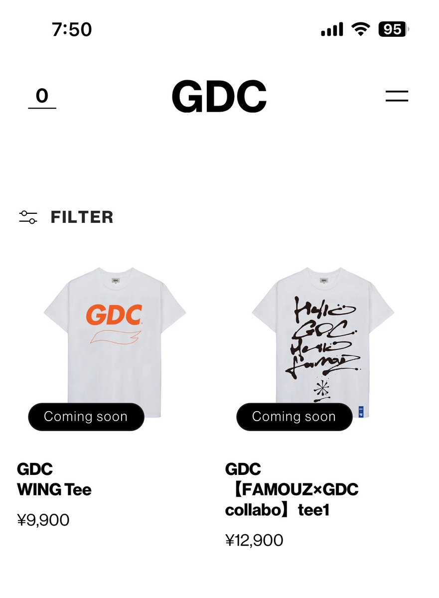 GDC WING Tee 木村拓哉着用品 ⑧ GDC WING Tee 木村拓哉着用 新品未使用 Lサイズ - メルカリ