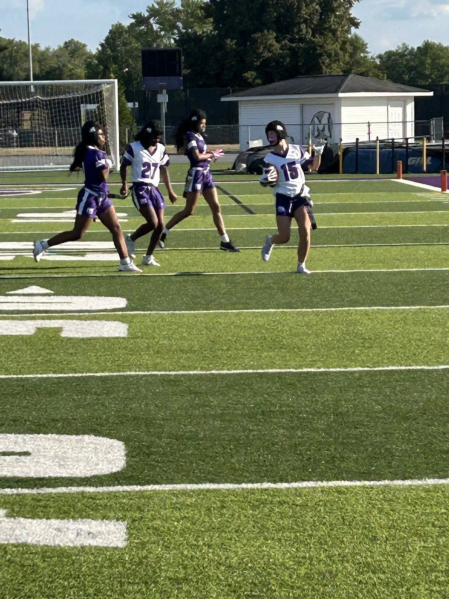 MHS19_ATHLETICS's tweet photo. For the first time ever,  Girls Flag Football at Alumni Field for the Purple/White Scrimmage!! https://t.co/fQcSoDFopI