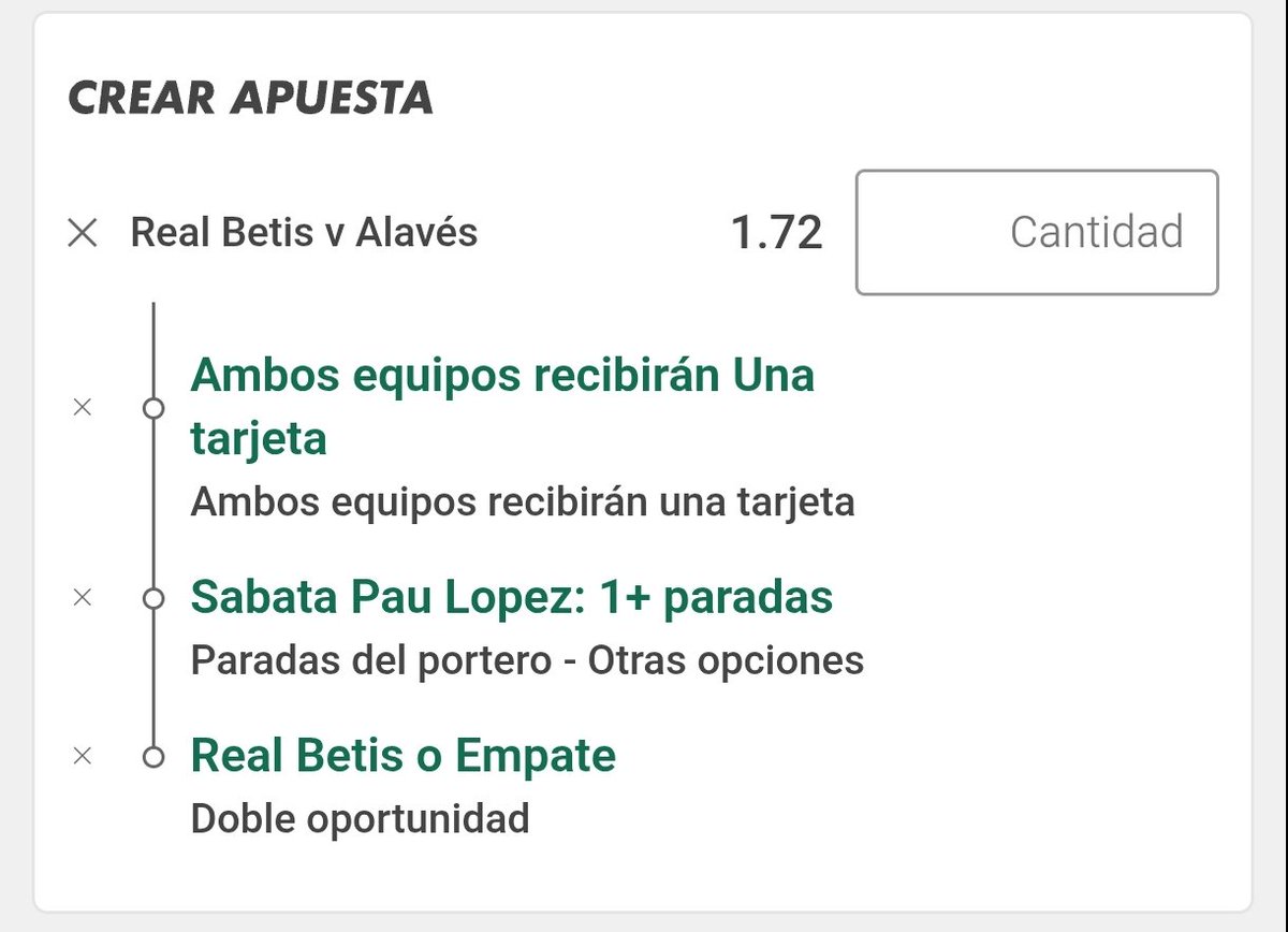 🚨 ATENCIÓN 🚨
Otro VERDE para la colección 💚💚💚

📊 Pronóstico: doble oportunidad - paradas - amarillas 
⚽ Partido: Betis - Alavés 
✅ Resultado: ACERTAZO 🔥

En JVBSPORTSBETS no damos picks…
👉 Damos ALEGRÍAS 😏

#JVBSPORTSBETS #sportsbets 
<a href="/Pickeando_web/">PICKEANDO</a>