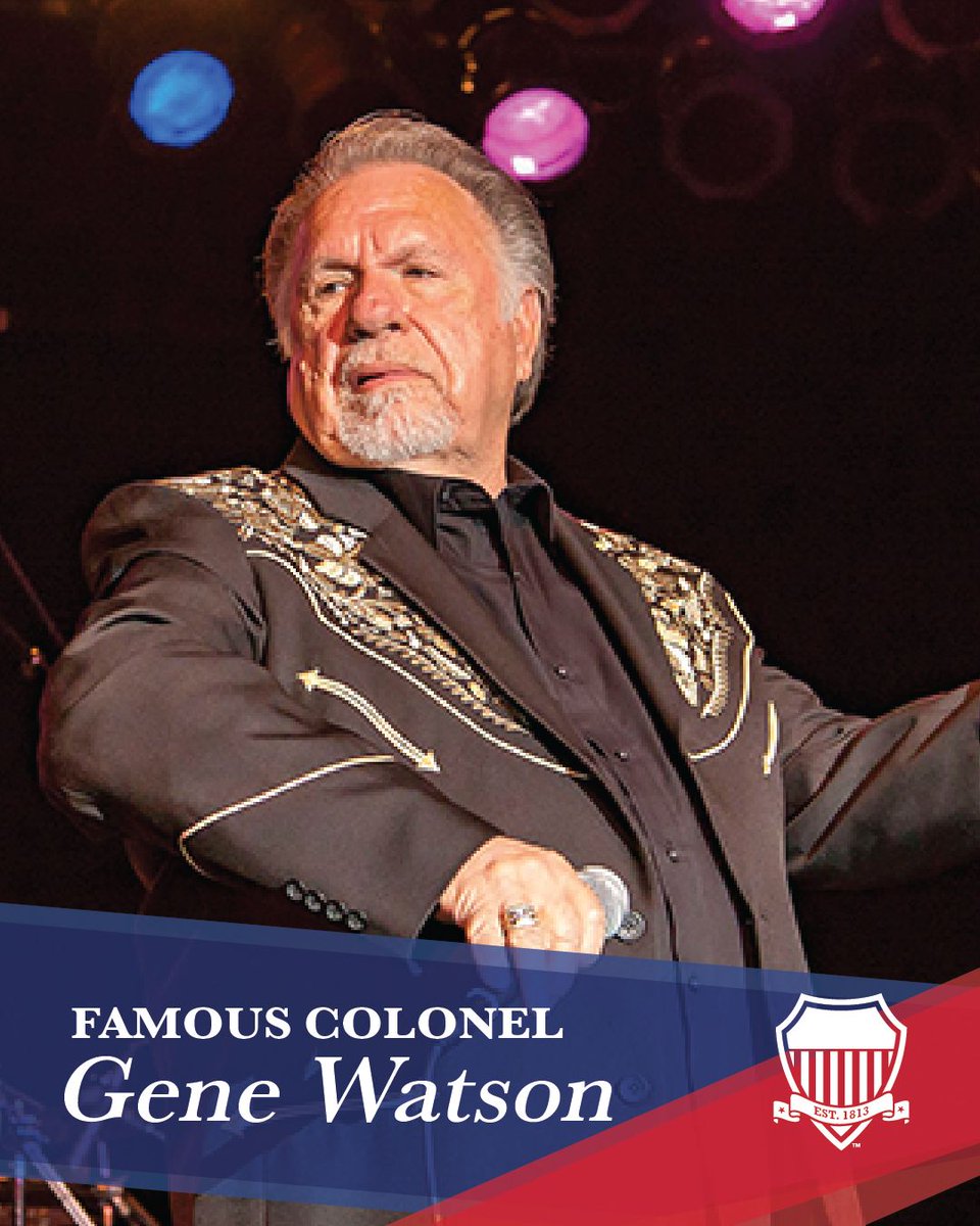 KYColonels's tweet photo. With a music career that includes five No. 1 hits, 21 Top Ten songs, and 48 charted singles, country music singer Gene Watson was inducted into the Texas Country Music Hall of Fame in 2002. #HOKC #KYColonels #FamousColonels #GeneWatsonMusic https://t.co/m6hQhDuIOZ