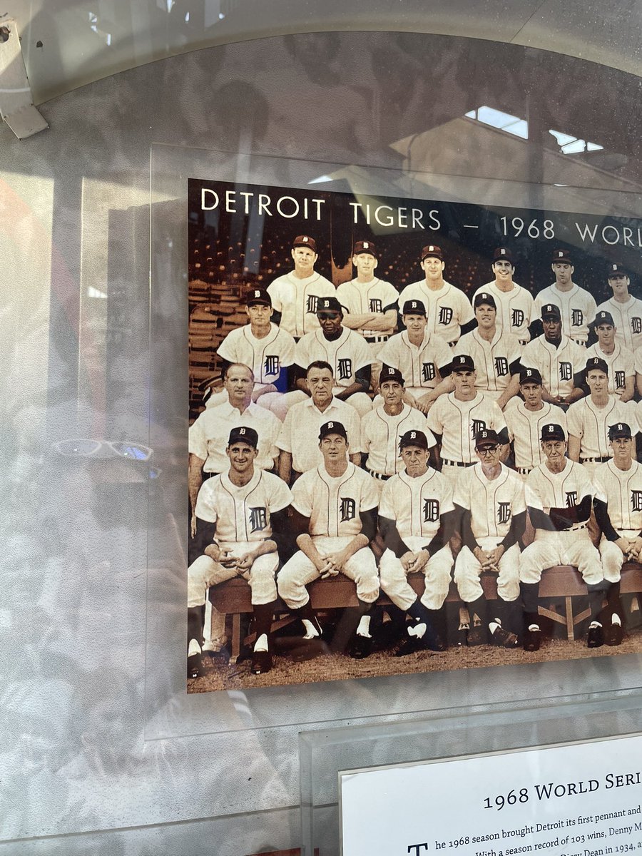 Beccss12's tweet photo. Super cool seeing my grandpa, Don Wert, pictured bottom left @ComericaPark from the 1968 World Series team. Excited for the game tonight. Let’s go @tigers! https://t.co/aW5DIUOBeT