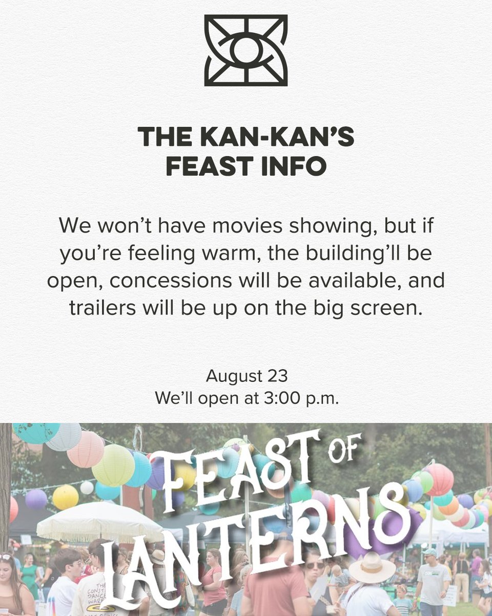 Visit us in the building! Visit us at our table! Just get to Feast of Lanterns and have a great time!

We'll have so much fun tomorrow, neighbors.
