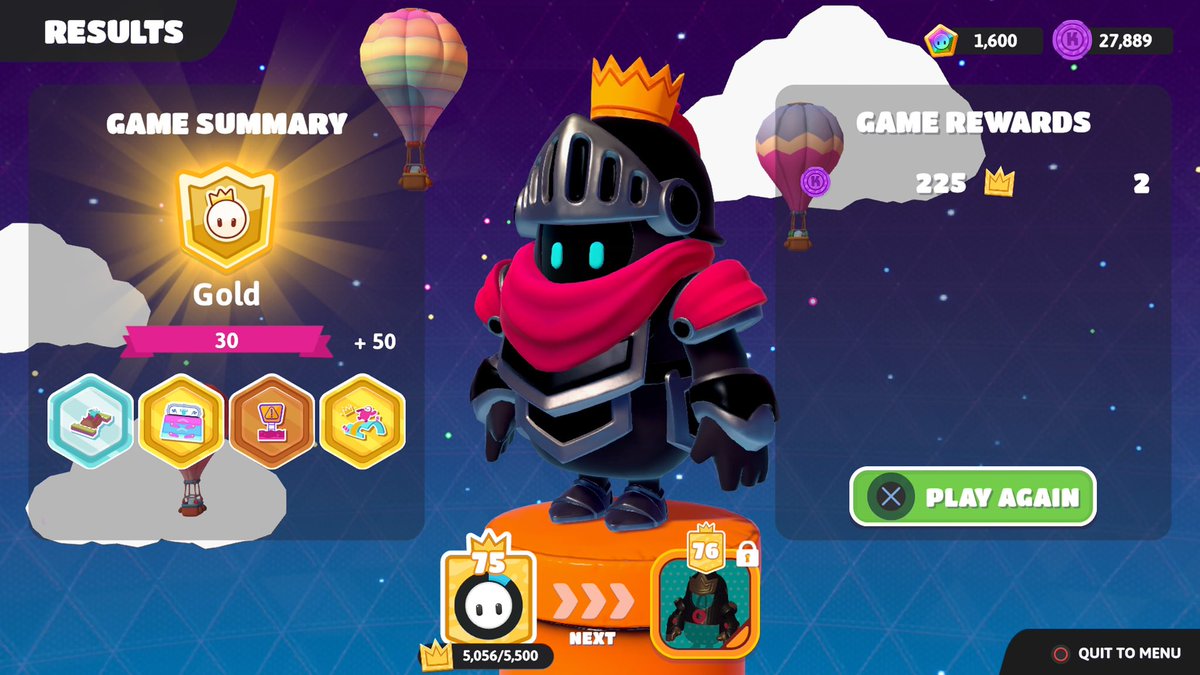 CrazyKangaroo13's tweet photo. X-treme solos ranked was the most sweaty mode I’ve ever played. Got it done but going through Silver sub ranks to not earn points for making it to the final was brutal. Back to normal ranked I go. ⚔️ #FallGuys #FallGuysUltimateKnockout https://t.co/XJDKRTM9ms