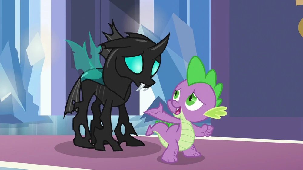 9 years ago....

Spike befriended a changeling.

#MyLittlePony #MyLittlePonyG415 #MyLittlePonyFriendshipIsMagic #MLPFIM #MyLittlePonyFriendshipIsMagic15 #TheTimesTheyAreAChangeling #TTTAAC #ChrisDocWyatt #HannaLee #Spike #Thorax #9yearsago #9thanniversary #happy9thanniversary
