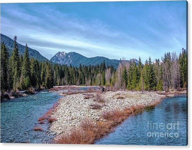DianaMSharpton's tweet image. “My philosophy of life is that if we make up our mind what we are going to make of our lives, then work hard toward that goal, we never lose–somehow we win out.” ~Ronald Reagan

Early Spring - The Cle Elum River 3 View Acrylic Print #travelingwa #tributary #YakimaRiver #fishing…