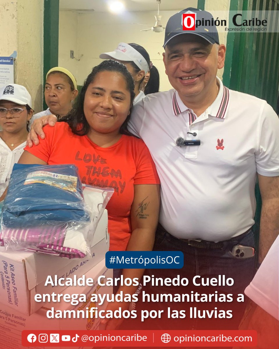 #MetrópolisOC Desde el sector de La Lucha, uno de los barrios afectados por las lluvias que se han registrado en Santa Marta, el alcalde Carlos Pinedo Cuello inició la distribución de más de mil kits de cocina, aseo, alimentos y colchonetas, suministrados por el Gobierno