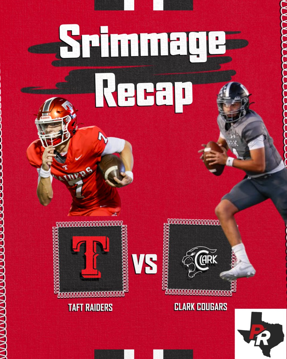 Coach Alin Edouard (@iam_alinedouard) on Twitter photo Taft Raiders Vs Clark Cougars - Scrimmage Recap 🚨🔥
<a href="/TuckerVogel_7/">Tucker Vogel</a> <a href="/CodyJackson2026/">Cody Jackson</a> <a href="/jonah_guerra/">Jonah Guerra</a> <a href="/ZayDelgado15/">Isiah Delgado</a> <a href="/210_matt_/">Matthew McDougall ✞</a> <a href="/Imm_bootss/">boots</a> <a href="/dea95_18/">David Aguirre</a> <a href="/Isaiah_figz08/">Isaiah Santillan</a> <a href="/_Elisha_johnson/">Elisha Johnson</a> <a href="/TristanChilds7/">Tristan Childs</a> <a href="/xavier3C/">Xavier Canavis</a> <a href="/MNwan21/">Michael Nwankwo 🇳🇬</a> <a href="/PrepRedzoneTX/">Prep Redzone Texas</a> <a href="/PrepRedzone/">Prep Redzone 🏈</a> <a href="/CoachFalcon210/">Coach Falcon</a>
#PrepRedzoneTX Taft Raiders Vs Clark Cougars - Scrimmage Recap 🚨🔥
<a href="/TuckerVogel_7/">Tucker Vogel</a> <a href="/CodyJackson2026/">Cody Jackson</a> <a href="/jonah_guerra/">Jonah Guerra</a> <a href="/ZayDelgado15/">Isiah Delgado</a> <a href="/210_matt_/">Matthew McDougall ✞</a> <a href="/Imm_bootss/">boots</a> <a href="/dea95_18/">David Aguirre</a> <a href="/Isaiah_figz08/">Isaiah Santillan</a> <a href="/_Elisha_johnson/">Elisha Johnson</a> <a href="/TristanChilds7/">Tristan Childs</a> <a href="/xavier3C/">Xavier Canavis</a> <a href="/MNwan21/">Michael Nwankwo 🇳🇬</a> <a href="/PrepRedzoneTX/">Prep Redzone Texas</a> <a href="/PrepRedzone/">Prep Redzone 🏈</a> <a href="/CoachFalcon210/">Coach Falcon</a>
#PrepRedzoneTX