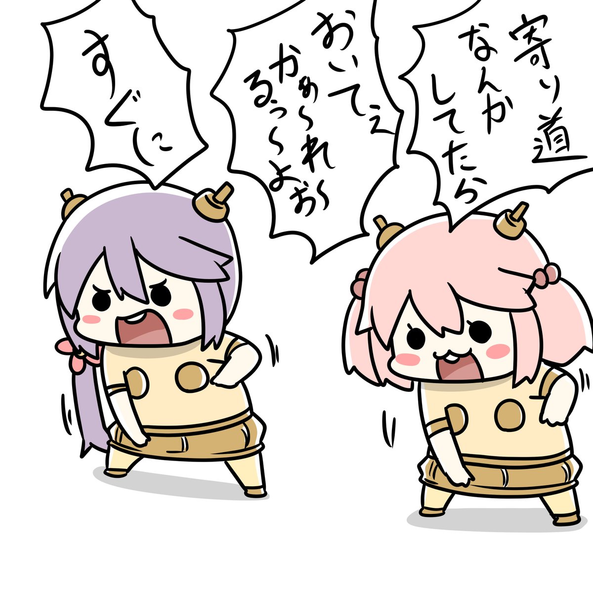 ラジオ体操している漣たち 