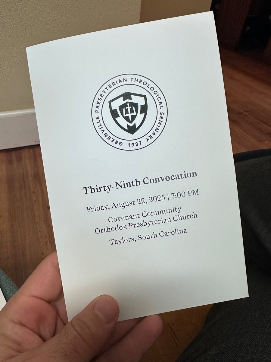 Dr. Rhett Dodson is preaching on 1 Samuel 3, “The Seminarian’s Prayer” this evening at the 39th Convocation of Greenville Presbyterian Theological Seminary. It’s always a privilege and a delight to be here for this blessed annual occasion.