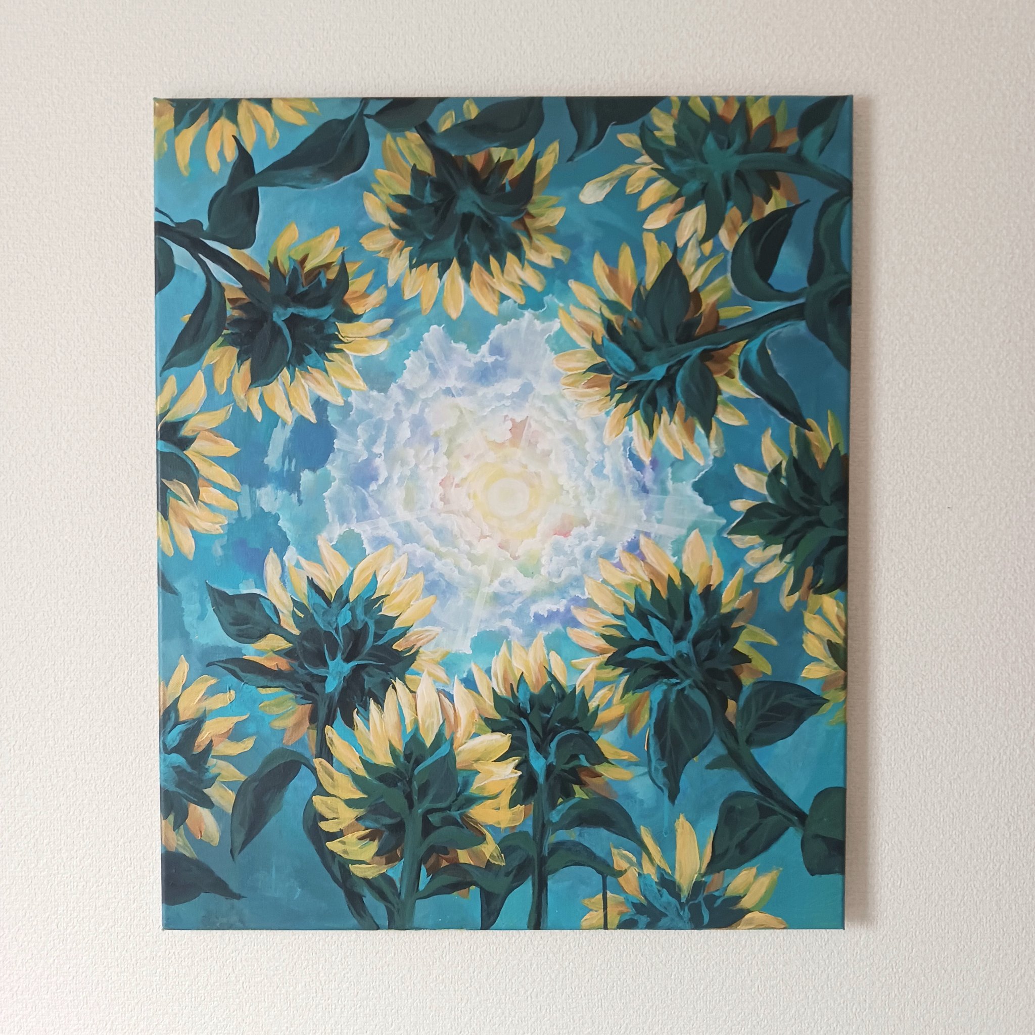 【SUN】 太陽　明るいお部屋に原画の販売です(^^) アクリル絵画 SUN】 太陽 明るいお部屋に原画の販売です(^^) アクリル絵画 SUN