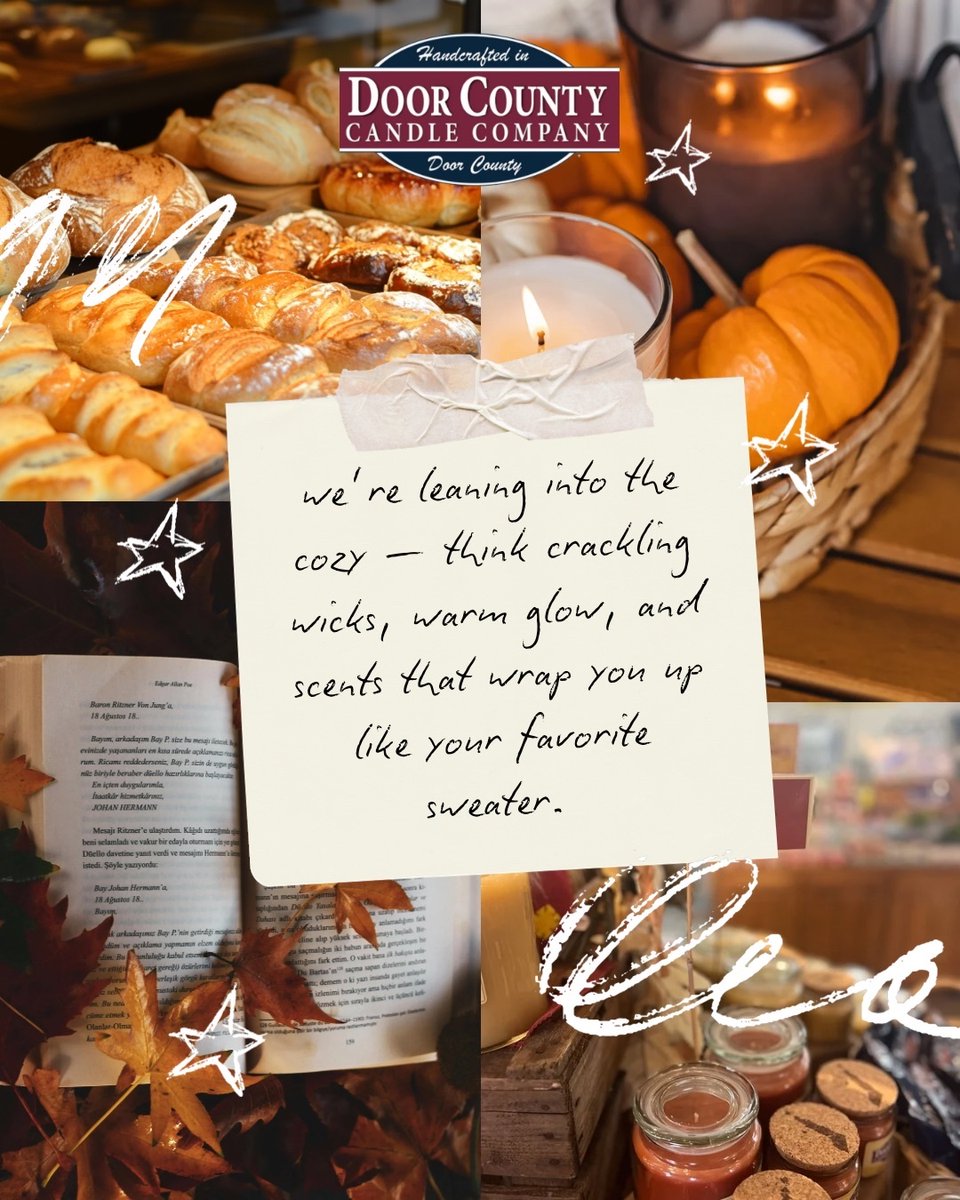 Fridays were made for baking something sweet, lighting something cozy, and lingering a little longer at home. 🍎 What’s your favorite fall ritual? #candlescreatingchange #candleshop #doorcounty #travelwi #travelwisconsin #doorcountywisconsin