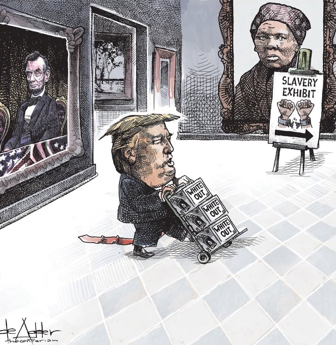 #DonaldTrump and #StephenMiller doing everything they can to hide a HORRIFIC American past at the #Smithsonian. Shit, I’d be trying to hide it too…..