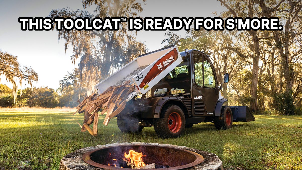 BobcatCompany's tweet photo. Bringing the heat—literally. When the Toolcat utility work machine rolls in with a full bed of firewood, sparks fly.
#WeAreBobcat #Toolcat https://t.co/F37nuucCuc