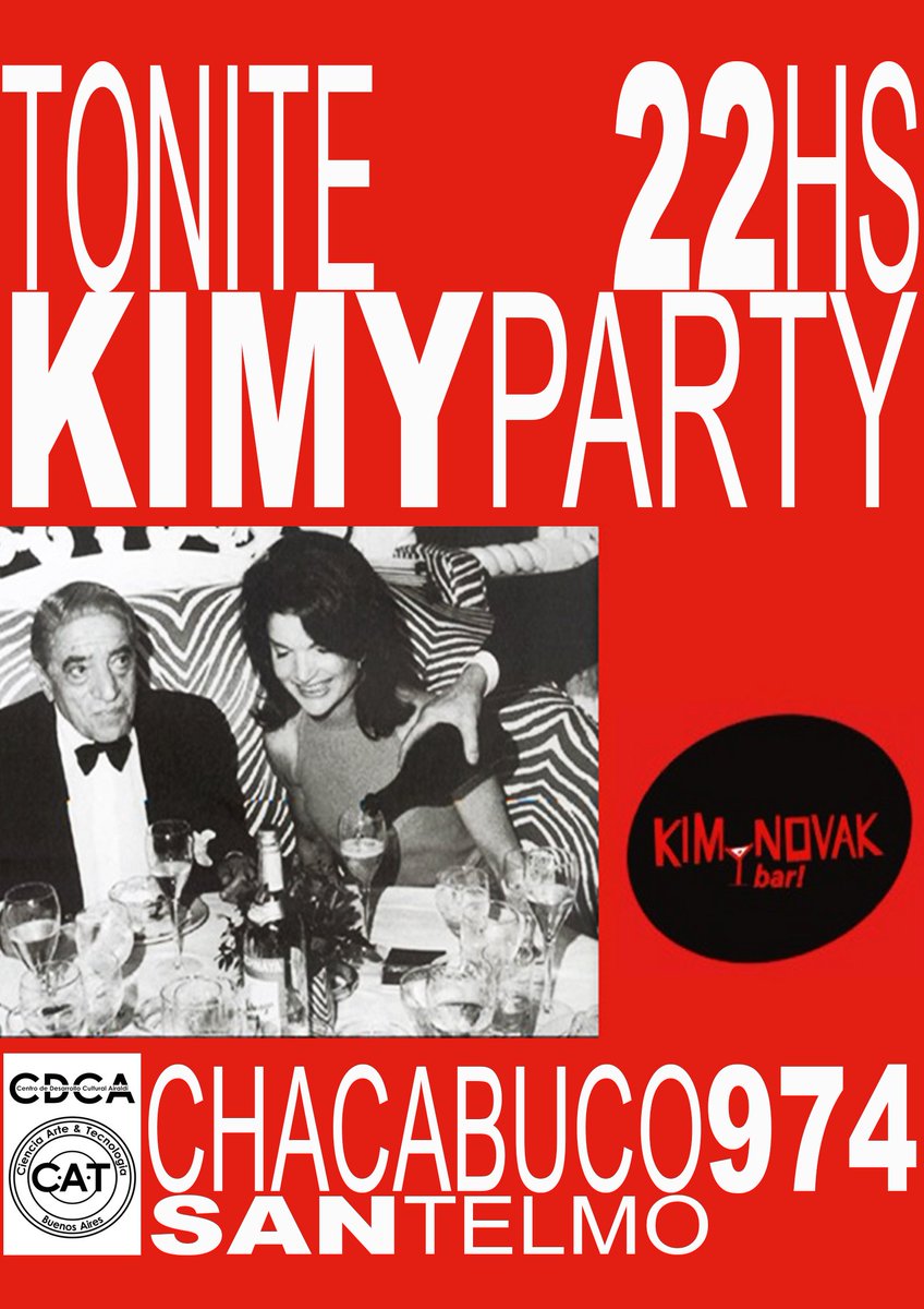 LA FIESTA DEL AÑO!
KIMYNOVAK HAPPENING 
CHACABUCO 974
#PARTY #arte #HAPPENING