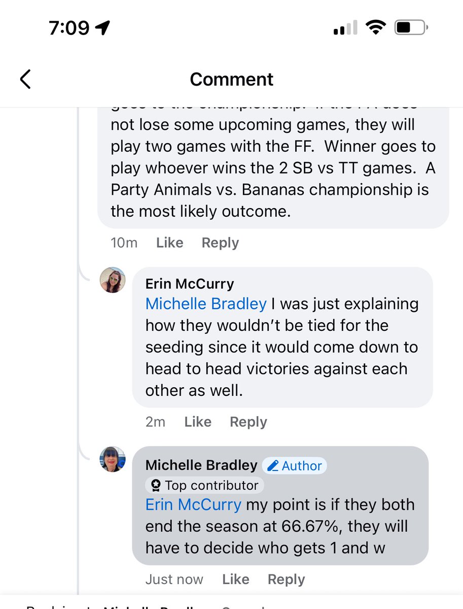 AuntErin23's tweet photo. @JoshTalevski I understand the math here but wouldn’t the fact that the PA’s won over all series with the Bananas break a “tie”? https://t.co/K4EGpNzxHp