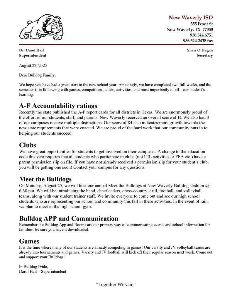 New Waverly ISD tweet media