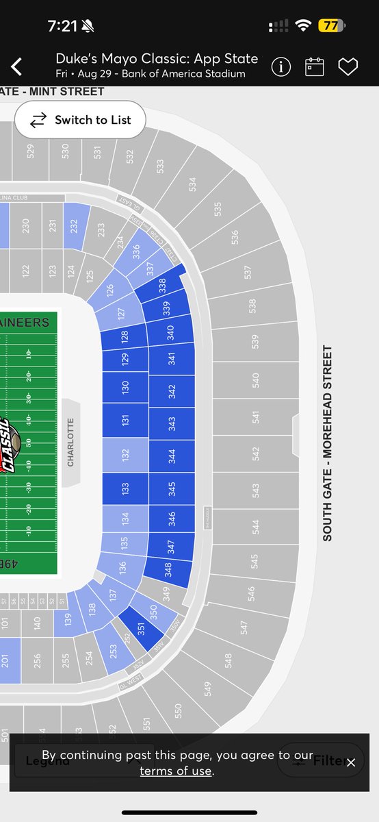 <a href="/NinerNuisance/">Niner Nuisance</a> According to Ticketmaster, UNCC fans (if there are any) aren’t coming.