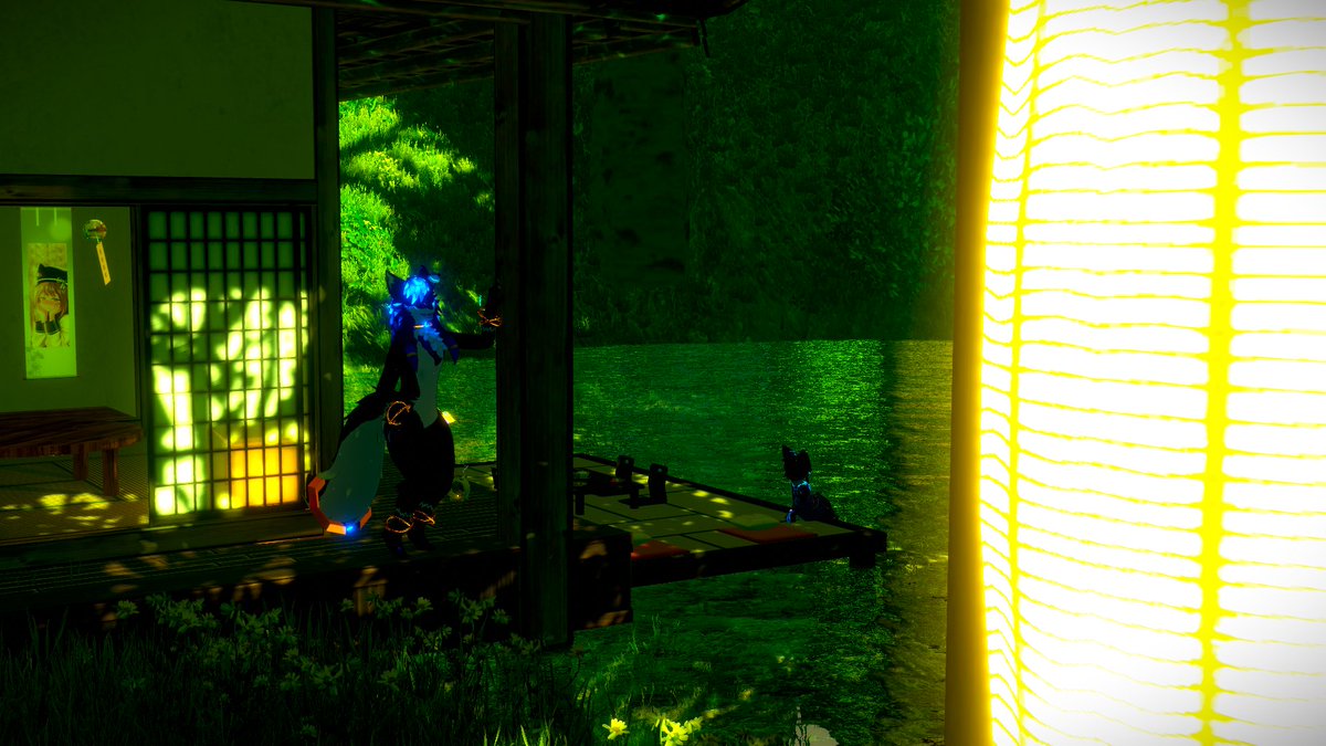 "The moon embraces the river's song, green whispers dance with me." #game #VRChat #fypシ #fyp #Furryvrchat #vrchatcommunity #vrchatfunny #vrchatcomedy #vrchatmoments #chill #3D #Coffee #poem #furryfandom 
World: Yayoi Forest House
By: 猫屋敷やよい