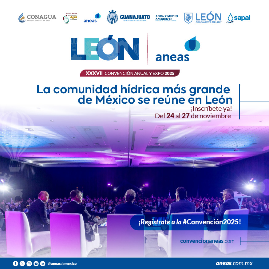 📣 Capacitación, networking y tecnología en un sólo evento 🌎
¡Regístrate! 👉convencionaneas.com
#ANEAS #LaRedQueSumaFluyeYConecta #CulturaHídrica