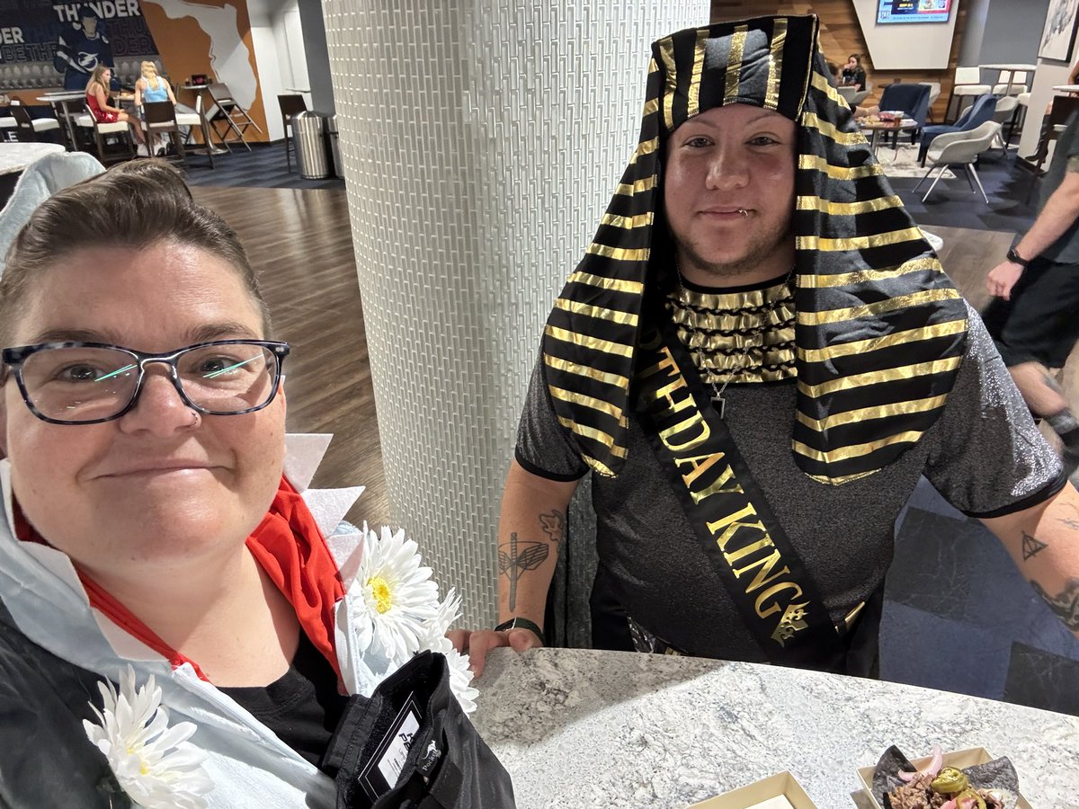 crimsonregret41's tweet photo. Treated @WayHaughtElf to the closest seated #katyperry tickets I could afford for their #birthday. Hope she sings our wedding song Firework! @katyperry #lifetimestour #leftshark #darkhorse https://t.co/dDZefOeUNH