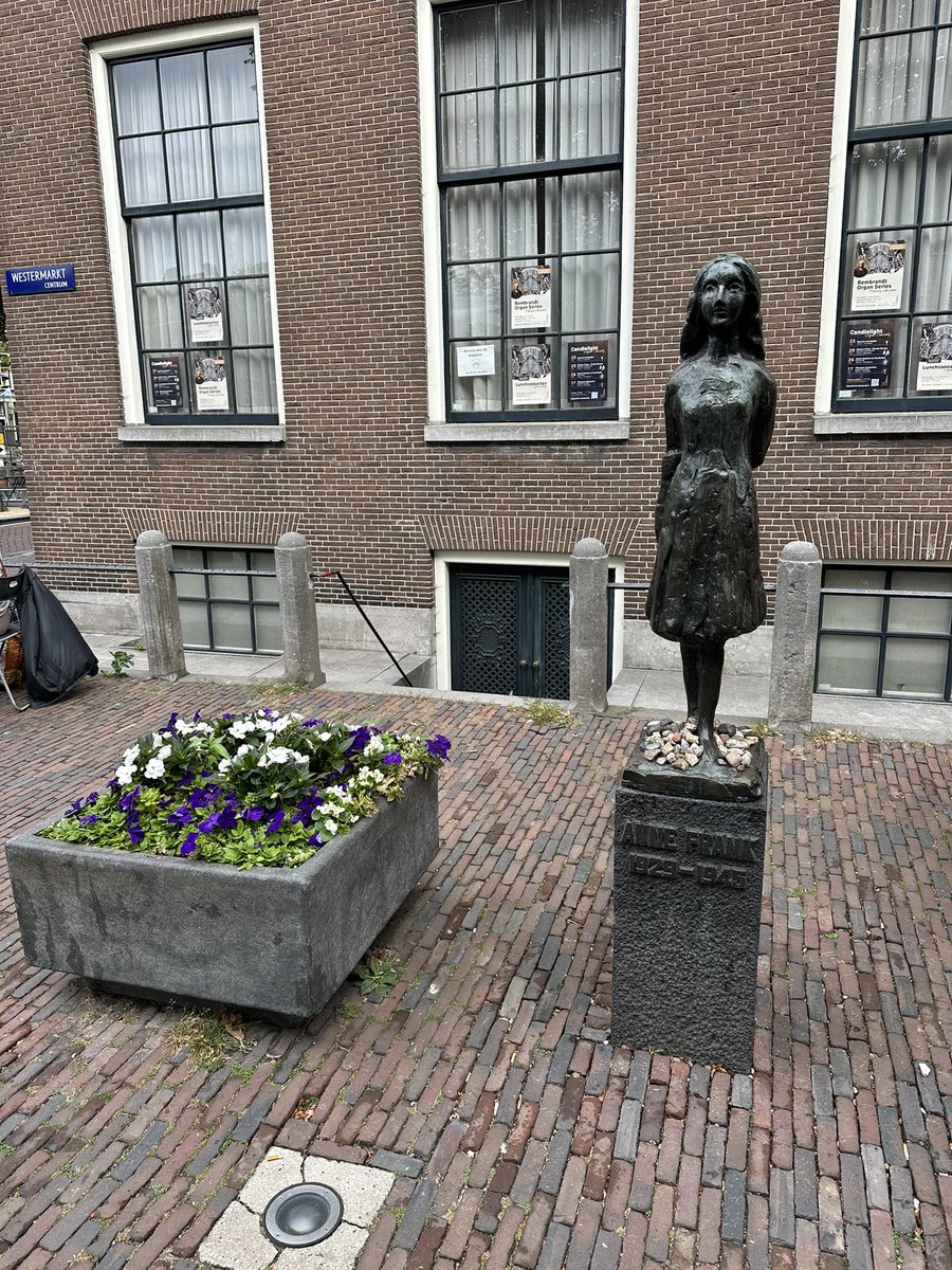 Toured throughout Amsterdam today to hear about Anne Frank’s life and eventually go inside her family’s house. 

For good reason, they don’t allow photos inside - but walking within her bedroom is truly one of the most somber feelings I’ll ever experience, I believe. Harrowing.