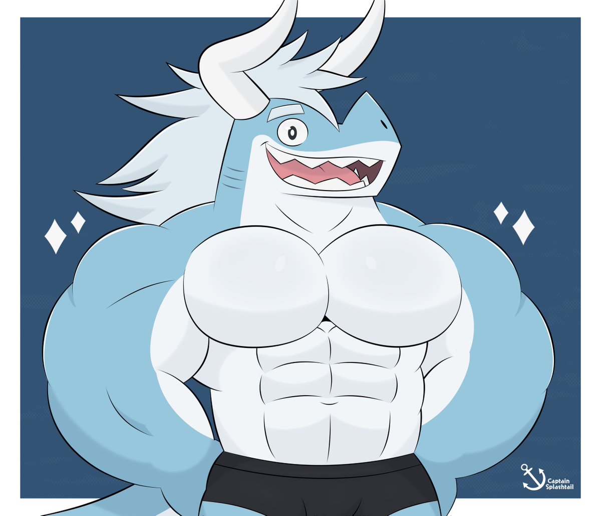 Shark-Dragon smiling back at you!!! 🦈🌊✨