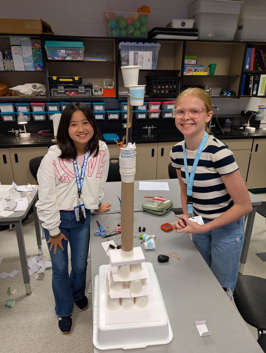 CoachGKite's tweet photo. Today at @HumbleISD_RMS in Intro to Stem, students completed the "Tower Overwhelming" project to see who could build the tallest tower that will hold a tennis ball at the top for 15 secs.

It was great seeing students iterate and improve on their designs. Great job! https://t.co/2D0UoFA1mP