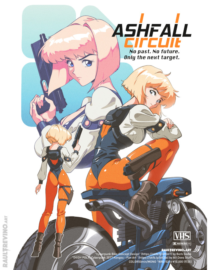 ASHFALL CIRCUIT full poster. Now streaming (just kidding). #retroanime #animegirl