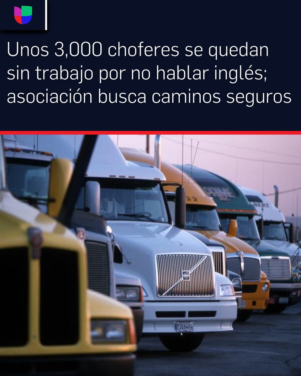 Autoridades advirtieron que si los choferes no hablan inglés y no leen las señales de tráfico, no están calificados para conducir un camión. 👉 uni.vi/ySx9106jGM2