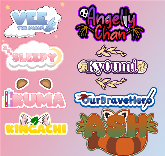 hihihi! my custom vtuber logo commissions are officially open over on vgen! i wanted to make them affordable and cheap since im still learning the ropes :) vgen.co/RedPandaAsh