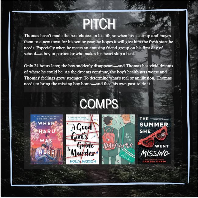 SioMulvaney's tweet photo. An editor's guide to my #queer YA mystery with speculative elements, CHASING EVER, feat:

🌲LGBT+ rep
🌲Post-Delinquent MC
🌲Dreams 
🌲Small town/Canadian setting
🌲Amateur Sleuthing

#OS #AG #YA #MY #S https://t.co/mIDiTN7LVV
